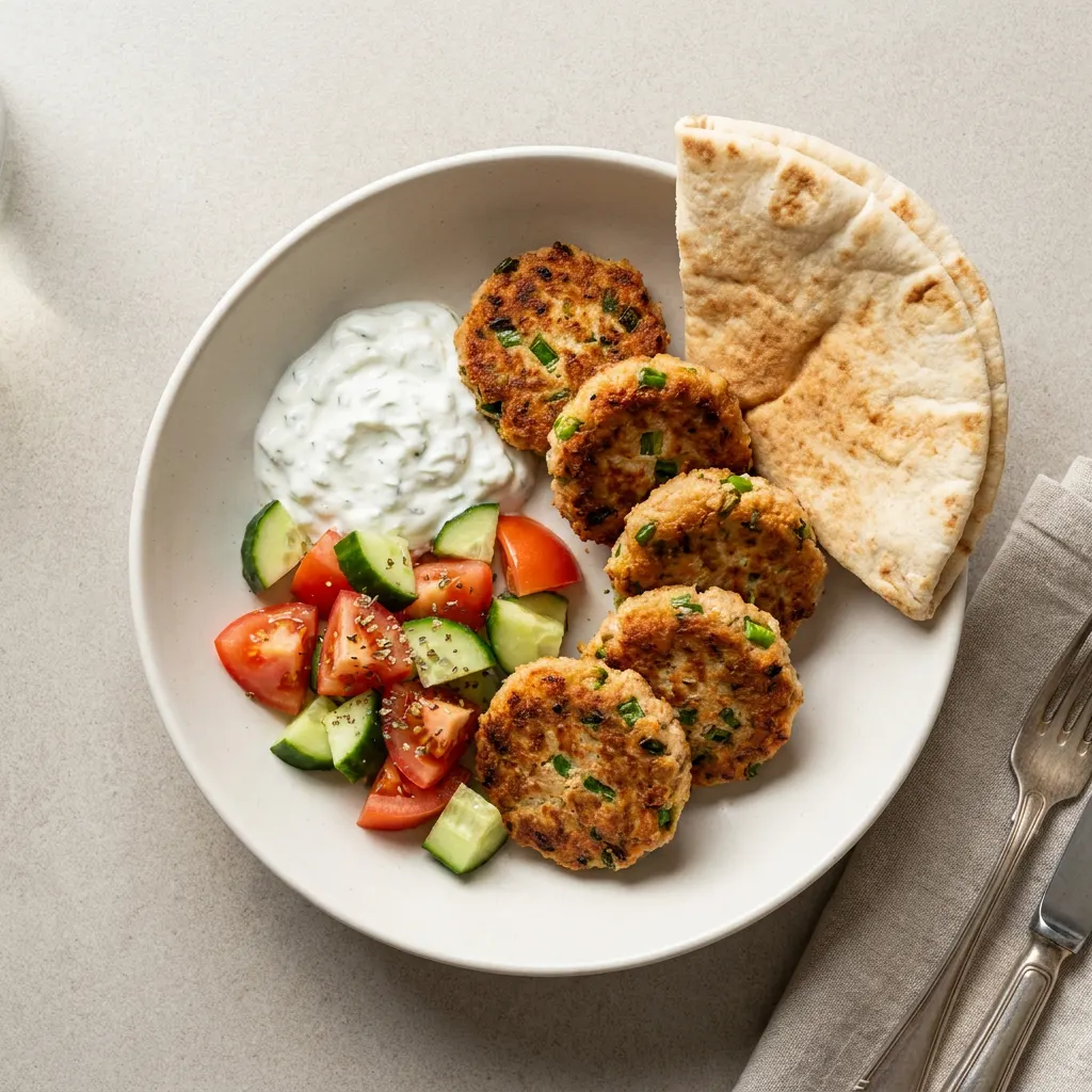 Κεφτεδάκια τόνου στο air fryer με τζατζίκι